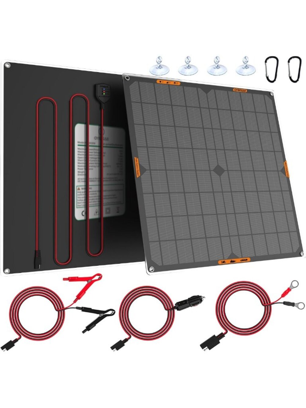 Portable 20W 12V Waterproof Solar Panel Trickle Charger & Maintainer for